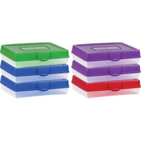 Storex Industries STX61645U06C Snap Lid Large Pencil Box - Assorted Bright